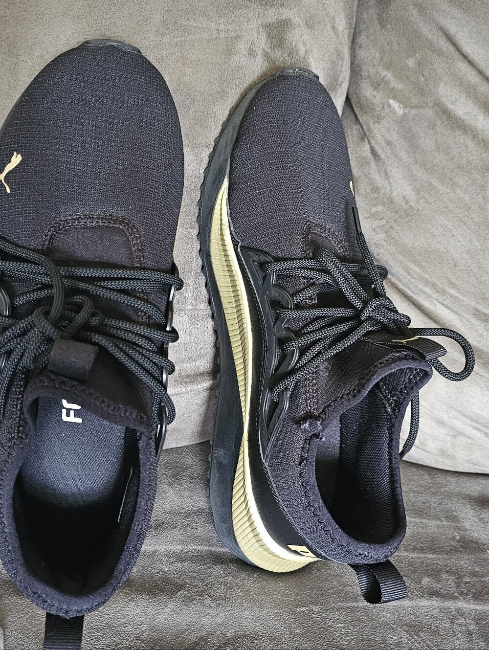 PUMA Womens Pacer Future Allure Wide Lace Up Sneakers Shoes Casual - Black, Gold